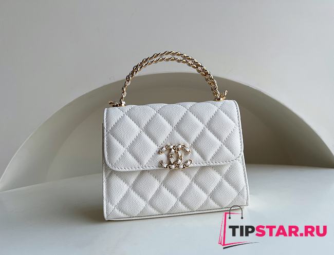 Chanel Clutch With Chain AP3237 White Size 11.5×14.5×5.5 cm - 1