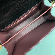 YSL Cassandra Mini Top Handle Bag In Crocodile-Embossed Shiny Leather Black Size 20x16x7,5 cm - 3