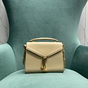 YSL Cassandra Mini Top Handle Bag In Smooth Leather Blanc Vintage Size 20x16x7,5 cm - 1