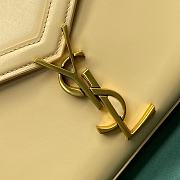 YSL Cassandra Mini Top Handle Bag In Smooth Leather Blanc Vintage Size 20x16x7,5 cm - 4