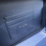 Dior Caro Box Bag Royal Blue Quilted Macrocannage Calfskin Size 18x13x5 cm  - 5