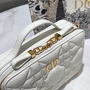 Dior Caro Box Bag Latte Quilted Macrocannage Calfskin Size 18x13x5 cm - 3