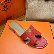 Hermes Oran Sandal Red - 4