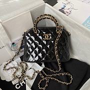 Chanel Clutch With Chain Black Patent Calfskin Size 11×16×5.5 cm - 1