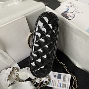 Chanel Clutch With Chain Black Patent Calfskin Size 11×16×5.5 cm - 4