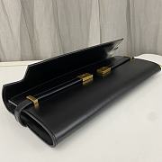 YSL Manhattan Clutch In Black Calfskin Leather Size 31x14x3 cm - 4