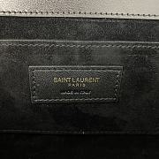 YSL Manhattan Clutch In Black Calfskin Leather Size 31x14x3 cm - 2