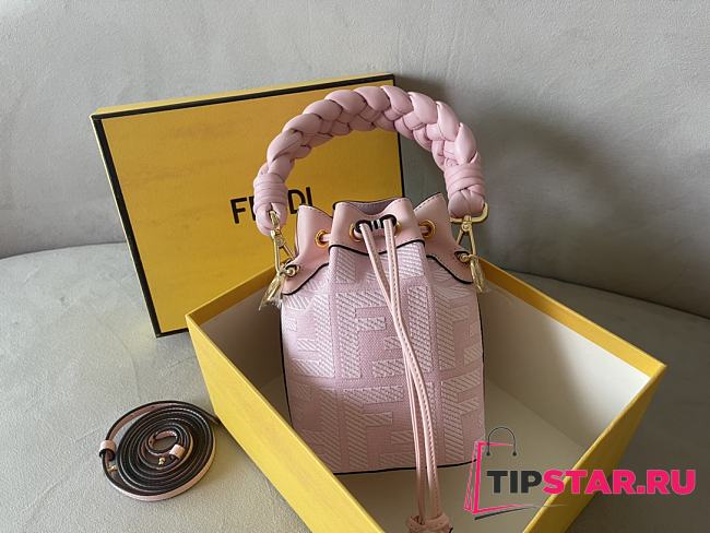 Fendi Mon Tresor Pink FF Canvas Mini Bag Size Size 12x18x10 cm - 1