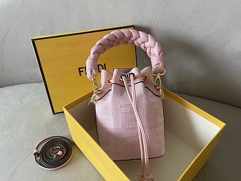 Fendi Mon Tresor Pink FF Canvas Mini Bag Size Size 12x18x10 cm