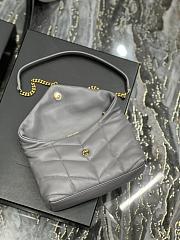 YSL Puffer Toy Bag In Quilted Lambskin Storm Size 23x15,5x8,5 cm - 3