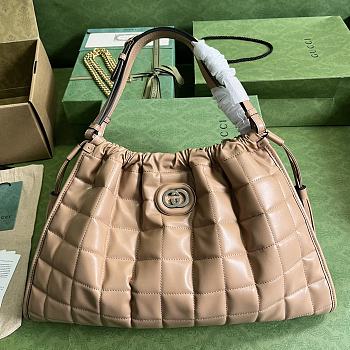 Gucci Deco Medium Tote Bag Rose Beige Size 43x28x8 cm