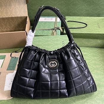 Gucci Deco Medium Tote Bag Black Size 43x28x8 cm