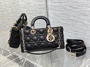 Dior Medium Lady D-Joy Bag Black Cannage Lambskin Size 26x13.5x5 cm - 1