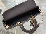 Dior Medium Lady D-Joy Bag Black Cannage Lambskin Size 26x13.5x5 cm - 3