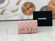 Chanel CC Classic Flap Card Case Pink Size 7.5×11.3×2.1 cm - 1