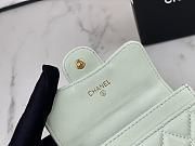 Chanel CC Classic Flap Card Case Light Green Size 7.5×11.3×2.1 cm - 3