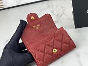 Chanel CC Classic Flap Card Case Red Size 7.5×11.3×2.1 cm - 4