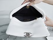 Chanel 19 Handbag White Silver Hardware Size 16×26×9 cm - 3