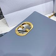 Medium Dior Caro Bag Cloud Blue Supple Cannage Calfskin Size 25.5x15.5x8 cm - 5