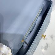 Medium Dior Caro Bag Cloud Blue Supple Cannage Calfskin Size 25.5x15.5x8 cm - 4