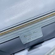 Medium Dior Caro Bag Cloud Blue Supple Cannage Calfskin Size 25.5x15.5x8 cm - 2