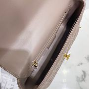 Medium Dior Caro Bag Warm Taupe Supple Cannage Calfskin Size 25.5x15.5x8 cm - 5