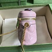 GG Matelassé Top Handle Mini Bag Pink 16x10.5x5 cm - 5