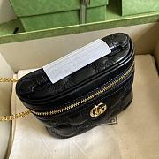 GG Matelassé Top Handle Mini Bag Black 16x10.5x5 cm - 5