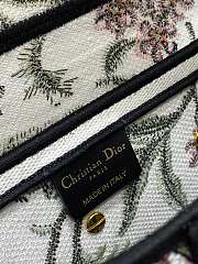 Saddle Bag White Multicolor Dior Petites Fleurs Embroidery Size 25.5x20x6.5 cm - 2