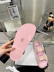 Chanel Sandals Cotton Tweed Pink - 5