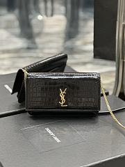 Cassandre Saint Laurent Phone Holder With Strap In Shiny Leather Black 635095 Size 18x11x2,5 cm - 1