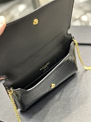 Cassandre Saint Laurent Phone Holder With Strap In Shiny Leather Black 635095 Size 18x11x2,5 cm - 5