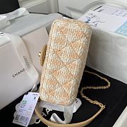 Chanel Mini Flap Bag With Top Handle Orange AS4035 Size 15×15.5×7.5 cm - 5