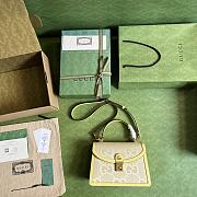 Gucci Ophidia Jumbo GG Top Handle Bag Yellow Size 25x17.5x7 cm - 4