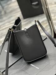 YSL Le 5 À 7 Mini Vertical In Shiny Leather Black Size 13x20x4 cm - 4