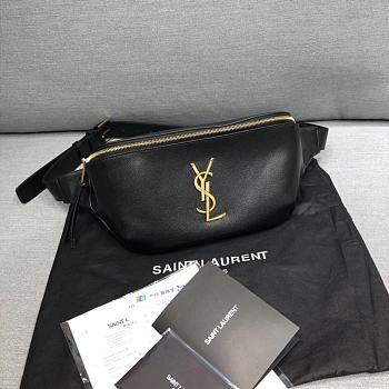 YSL Cassandre Classic Belt Bag In Grain De Poudre Embossed Leather 25x14x3,5 cm