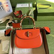 Gucci Bamboo 1947 Small Top Handle Bag Orange 21x15x7 cm - 1