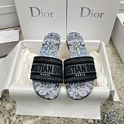 Dior Dway Slide Blue Multicolor Cotton - 1