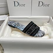 Dior Dway Slide Blue Multicolor Cotton - 2