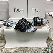 Dior Dway Slide Blue Multicolor Cotton - 3