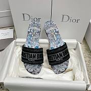 Dior Dway Slide Blue Multicolor Cotton - 5