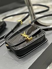 YSL Solferino Small Satchel In Lacquered Patent Leather Black 18.5x14x6 cm - 3