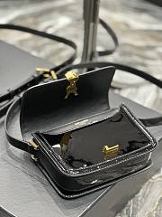 YSL Solferino Small Satchel In Lacquered Patent Leather Black 18.5x14x6 cm - 4