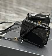 YSL Solferino Small Satchel In Lacquered Patent Leather Black 18.5x14x6 cm - 5