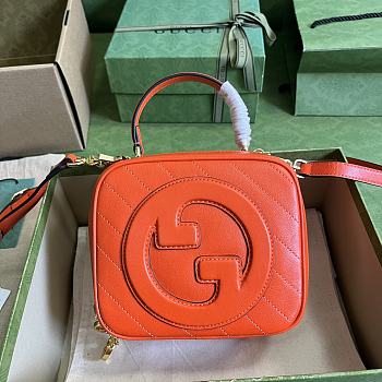 Gucci Blondie Top Handle Bag Orange Size 17x15x9 cm