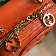 Gucci Blondie Top Handle Bag Orange Size 17x15x9 cm - 5