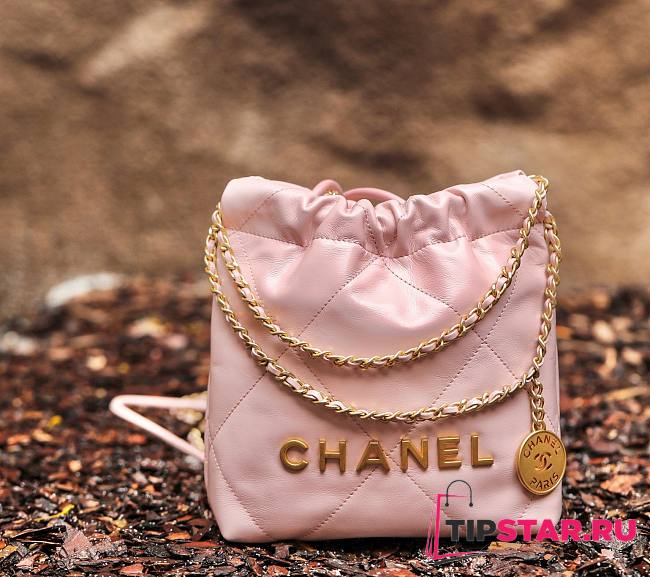 Chanel 22 Mini Handbag Light Pink AS3980 20×19×6 cm - 1