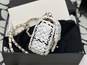 Chanel Mini Flap Bag Raffia Effect Braided Tweed AS3944 Size 13×17×6 cm - 2