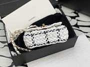 Chanel Mini Flap Bag Raffia Effect Braided Tweed AS3944 Size 13×17×6 cm - 3