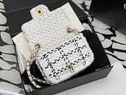 Chanel Mini Flap Bag Raffia Effect Braided Tweed AS3944 Size 13×17×6 cm - 4